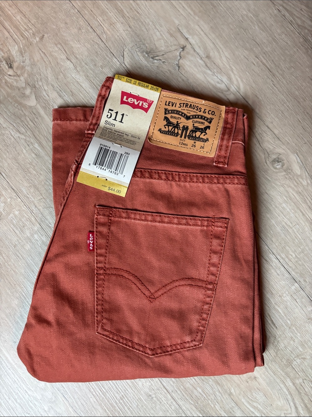 Levi's 511 Slim girls Jeans in Rust